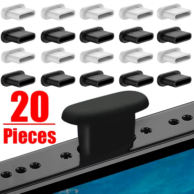 Silicone Dust Plugs Type C Charging Port Protector Stopper Cap Cover for Iphone 15 Pro Max 15 plus Samsung Xiaomi Anti-Dust Plug